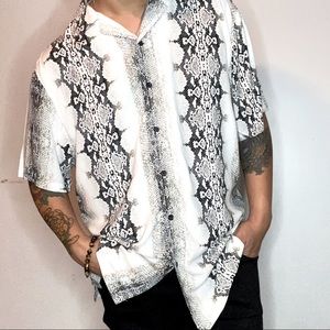 Short Sleeve Snakeskin Shirt